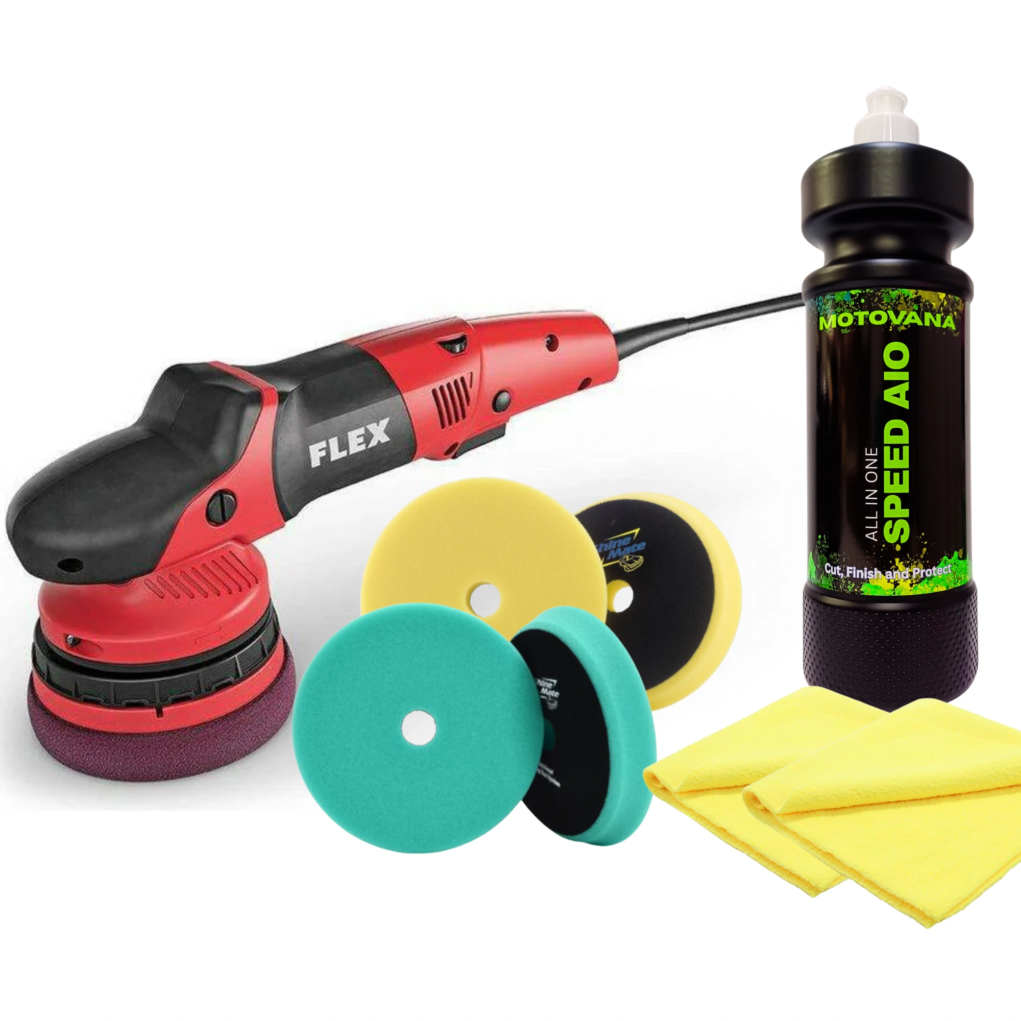 FLEX XCE 10-8 125 Random Orbital Polisher with Positive Drive